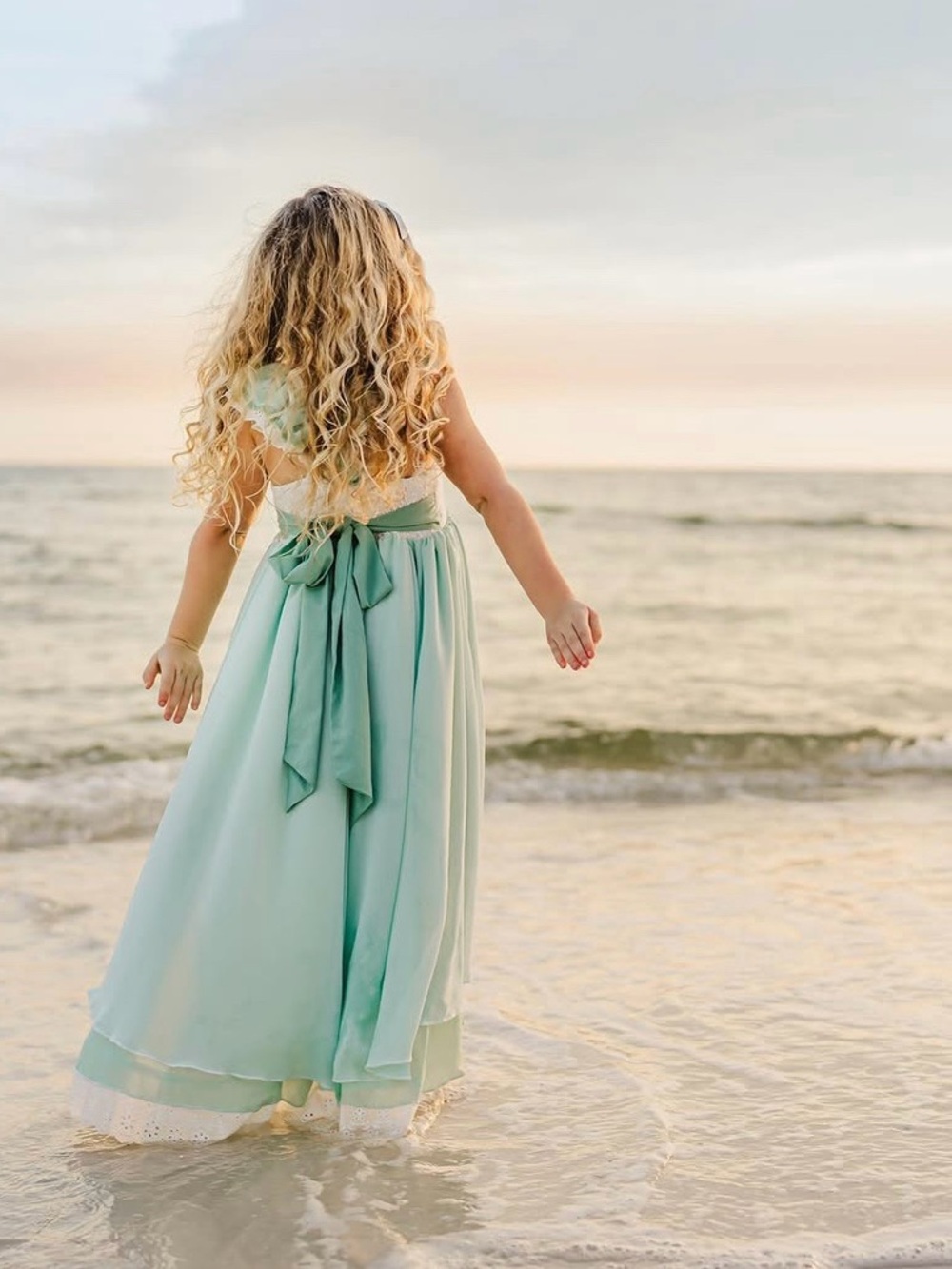 [Size 6] Love & Grow Clothing Co Mint Sea Princess High/Lo